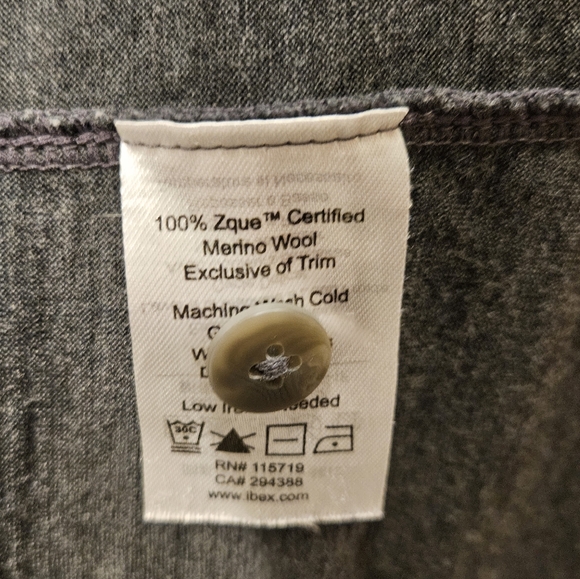 Ibex Freya Womens Merino Wool Gray Asymmetrical Full Zip Cardigan Sweater szS - Picture 4 of 5